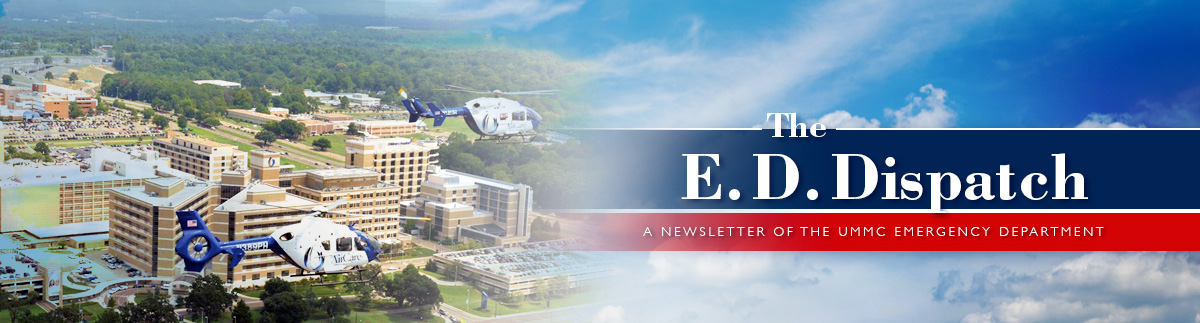 The E. D. Dispatch Newsletter, published by the Department of Emergency Medicine